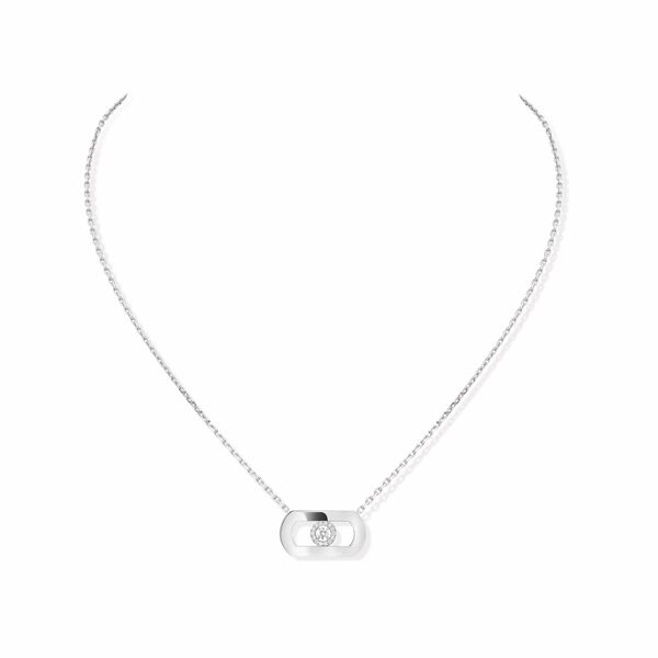 So Move White Gold and Diamond Pendant